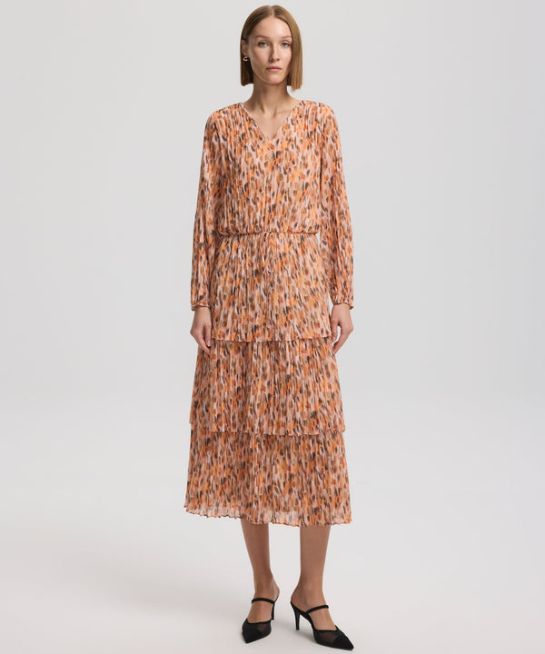 Ipekyol Patterned Dress With Layer Detail Yellow