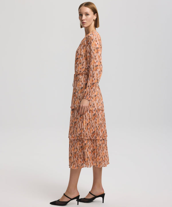 Ipekyol Patterned Dress With Layer Detail Yellow