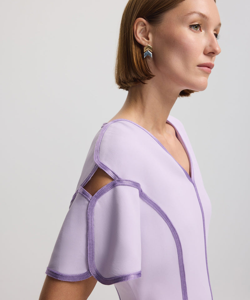 Ipekyol Contrast Stitch Detailed Dress Lilac