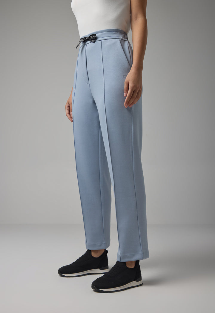 Choice Solid Elasticated Waistband Trousers Blue