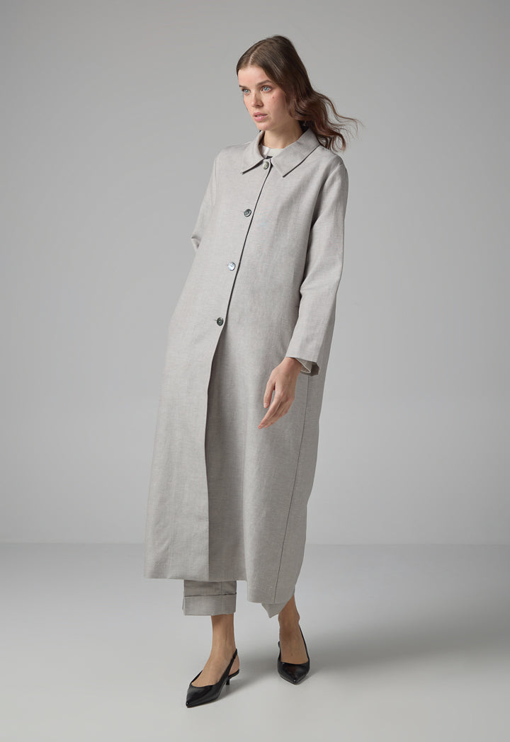 Choice Solid Long Sleeve Abaya Grey