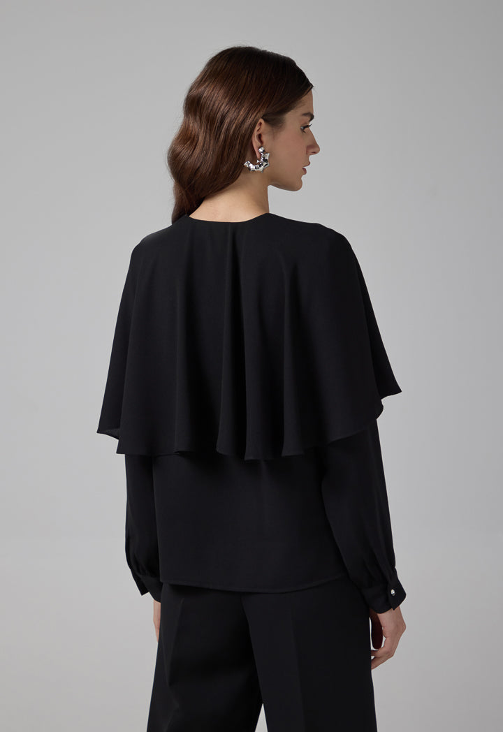 Choice Solid Relaxed Fit Blouse Black