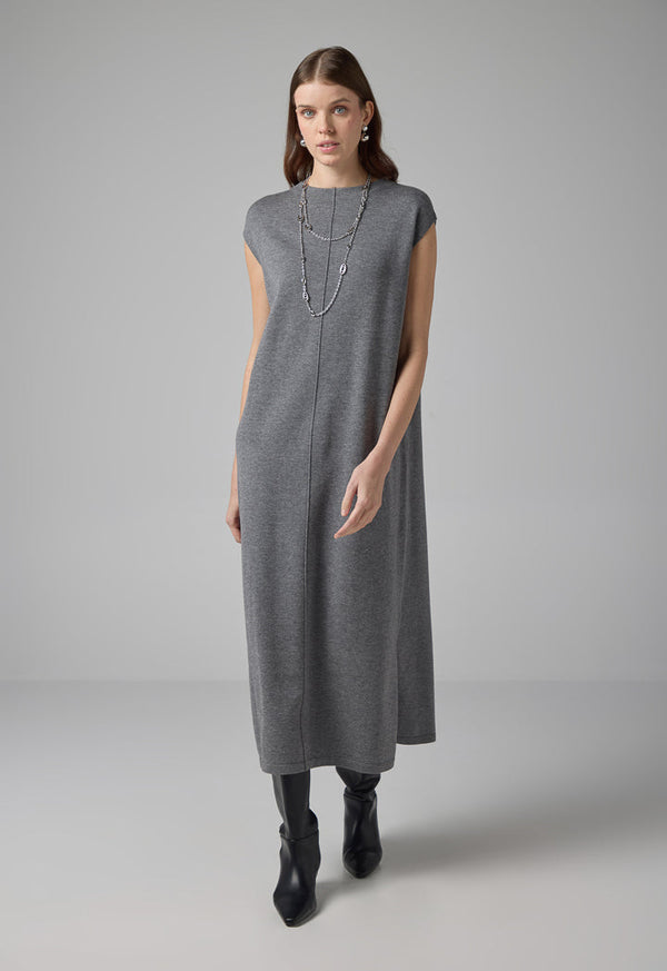 Choice Sleeveless Knitted Maxi Dress Silver