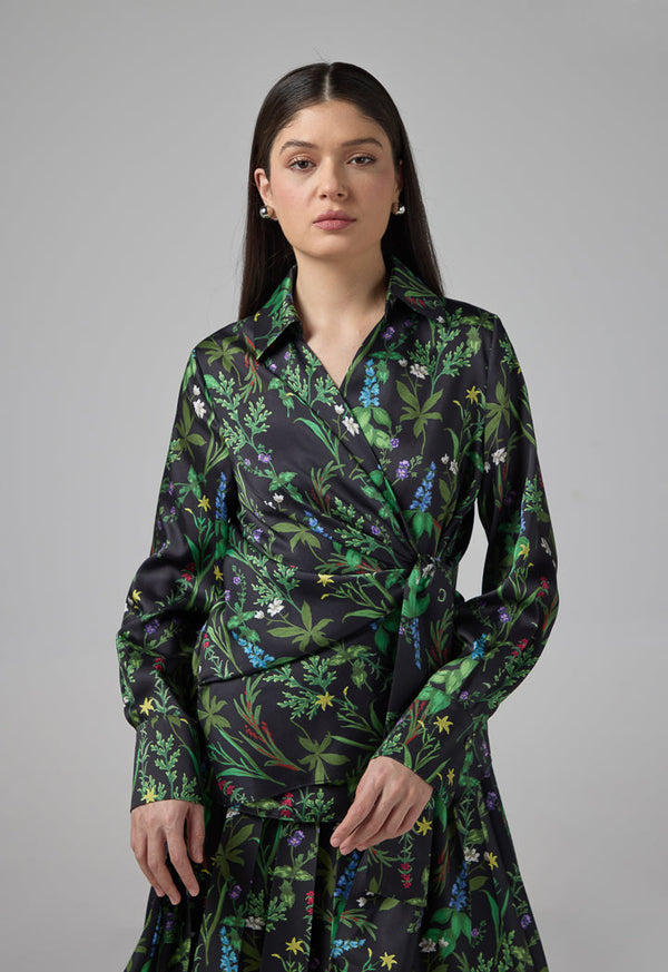 Choice High-Low Floral Printed Shirt Multi Color