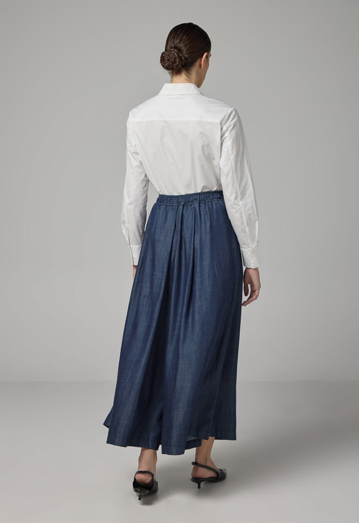 Choice Denim Palazzo Trousers Blue