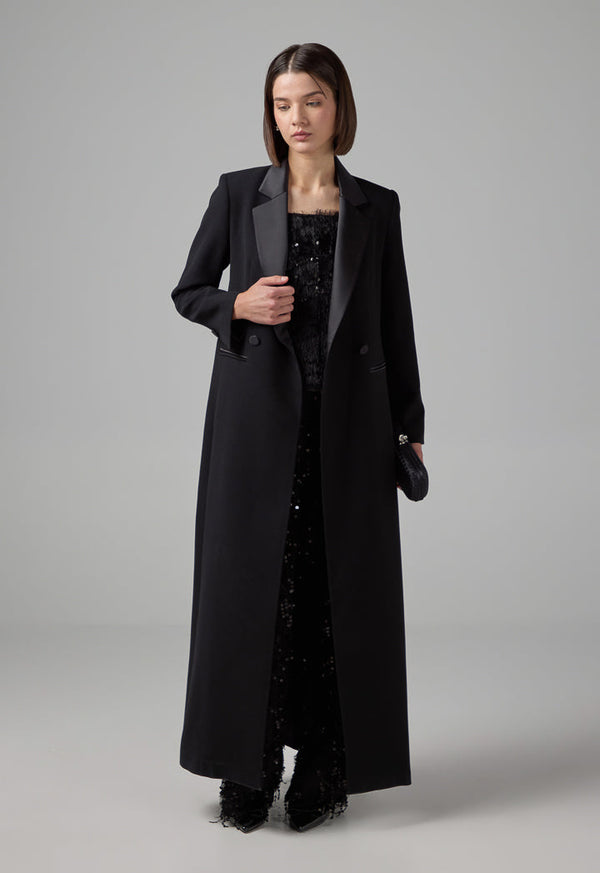 Choice Solid Front Pockets Jacket Black