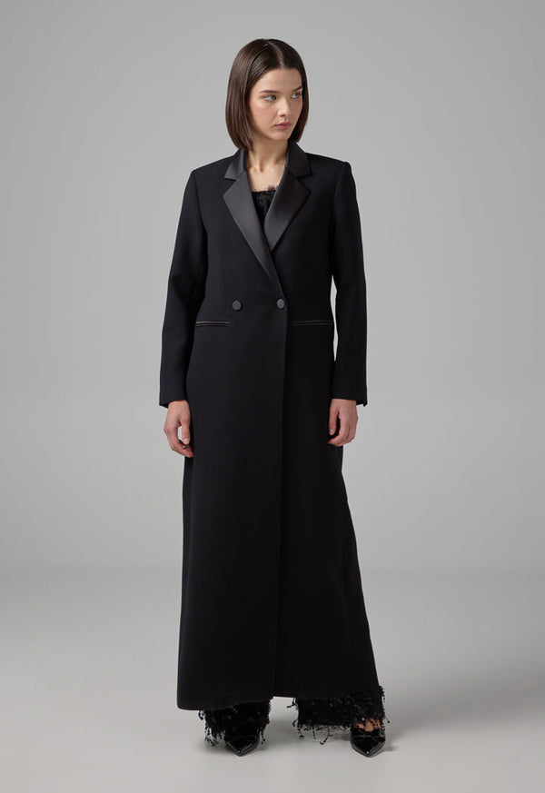 Choice Solid Front Pockets Jacket Black