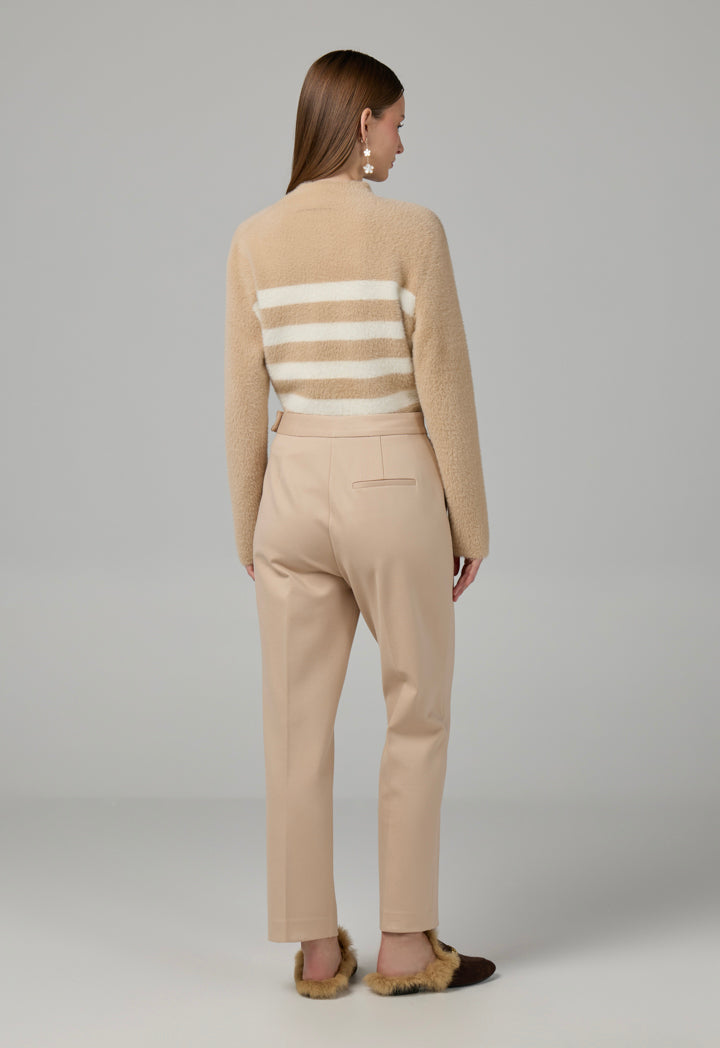 Choice Basic Straight Cut Trousers Beige