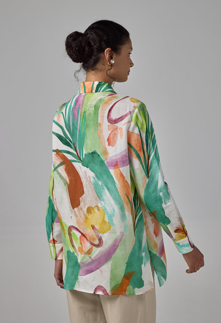 Choice Long Sleeves Printed Shirt Multi Color
