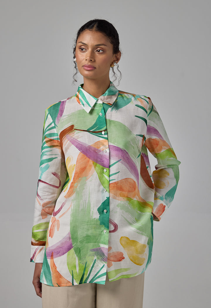 Choice Long Sleeves Printed Shirt Multi Color