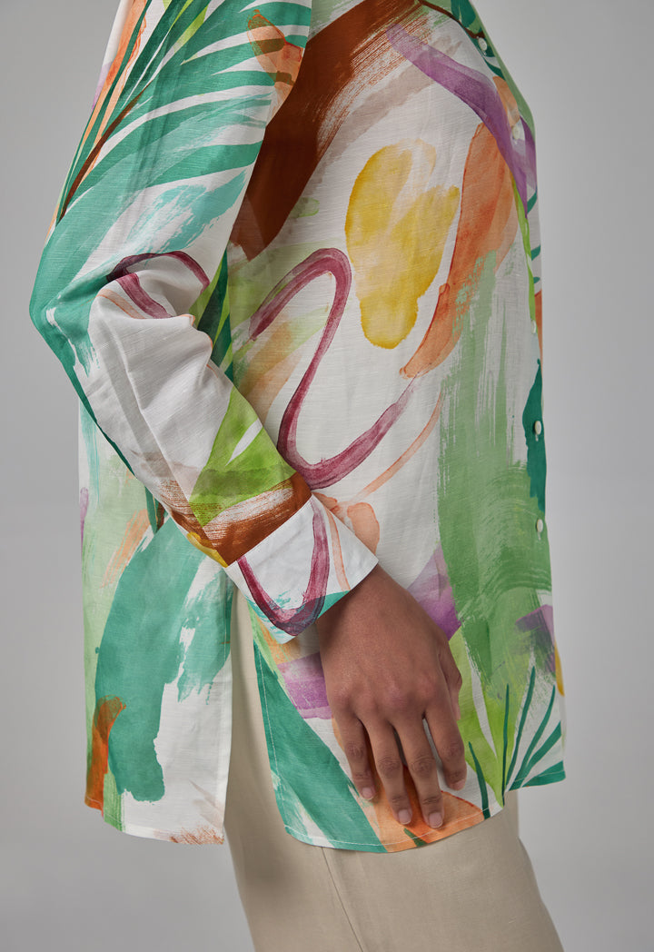 Choice Long Sleeves Printed Shirt Multi Color