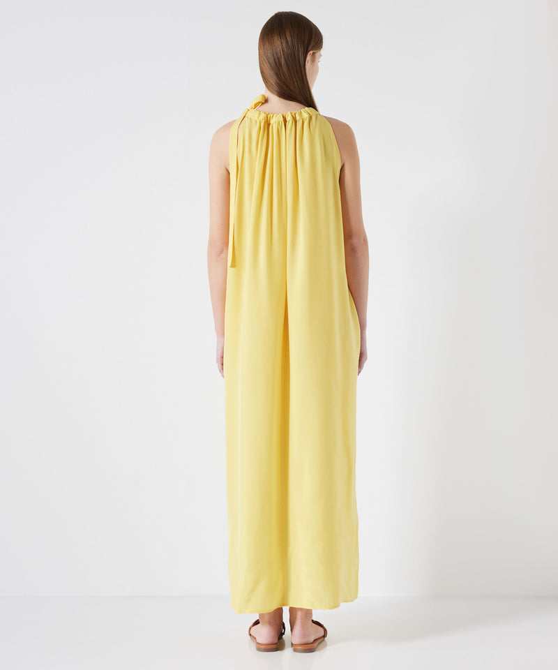 Ipekyol Comfortable Cut Cupro Dress Yellow