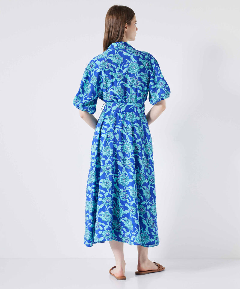 Ipekyol Flower Pattern Dress Blue