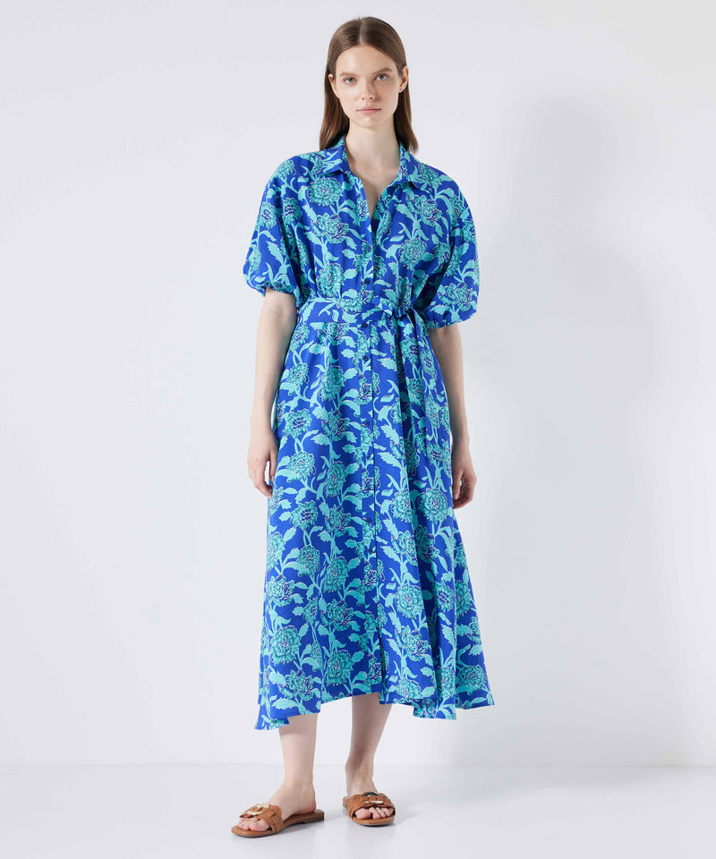 Ipekyol Flower Pattern Dress Blue