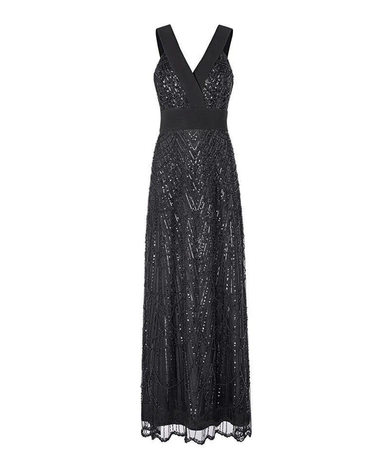 Ipekyol Stone Embroidered Maxi Dress Black