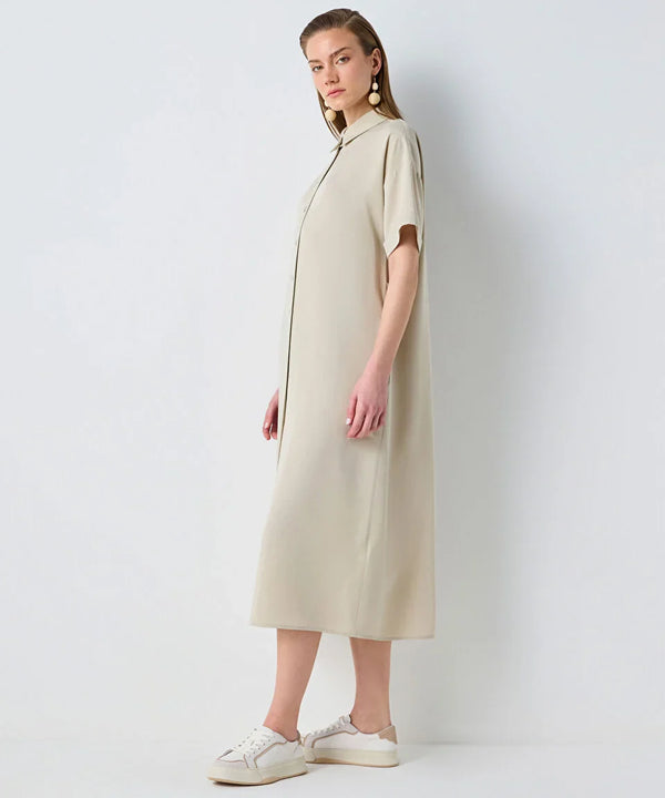 Ipekyol Relaxed Fit Shirt Dress Stone