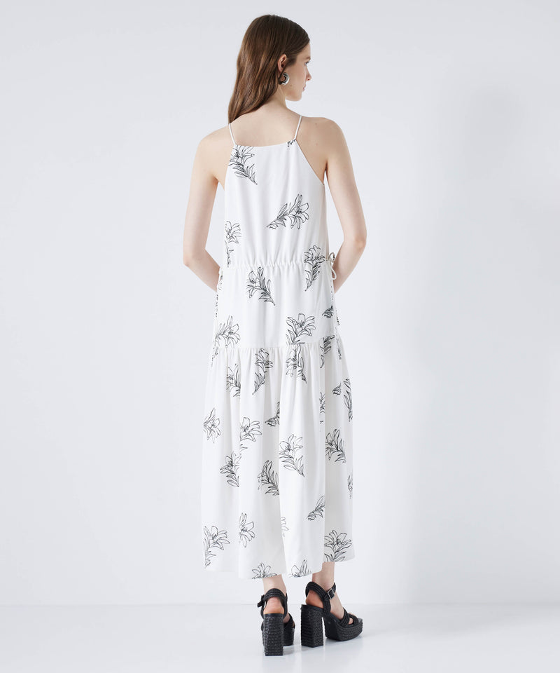 Ipekyol Floral Pattern Midi Dress White