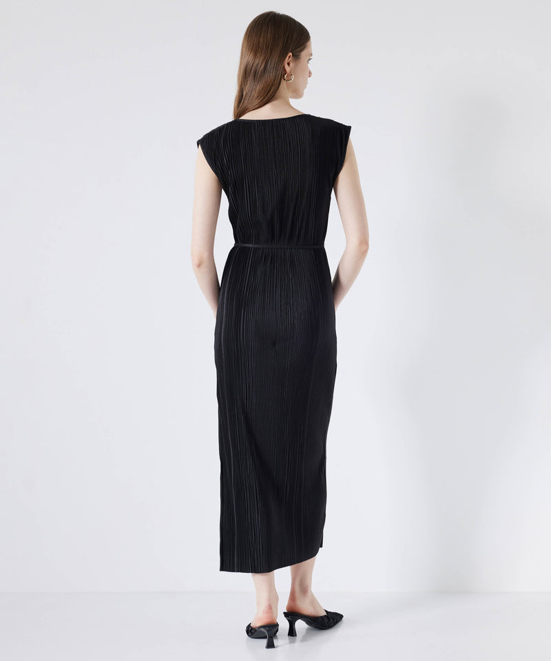 Ipekyol Textured Straight Cut Dress Black