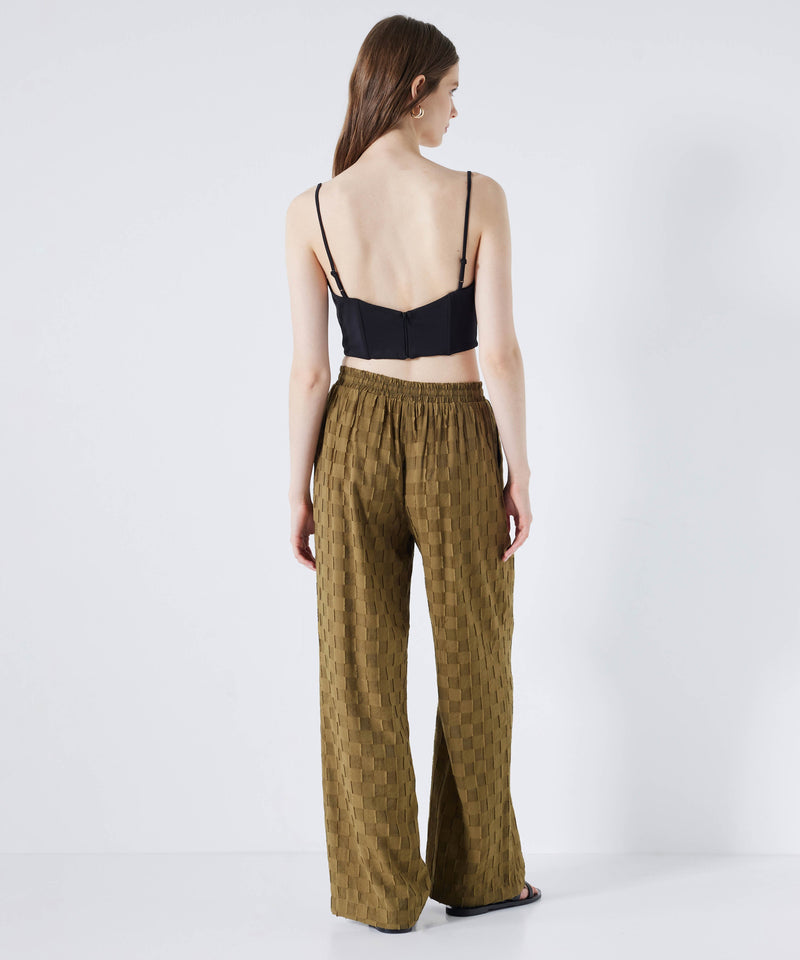 Ipekyol Checkered Pattern Trousers Khaki