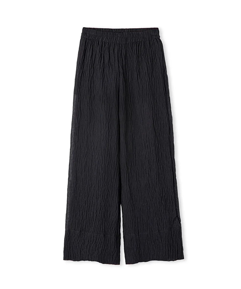 Ipekyol Textured Wide Leg Fit Trousers Black