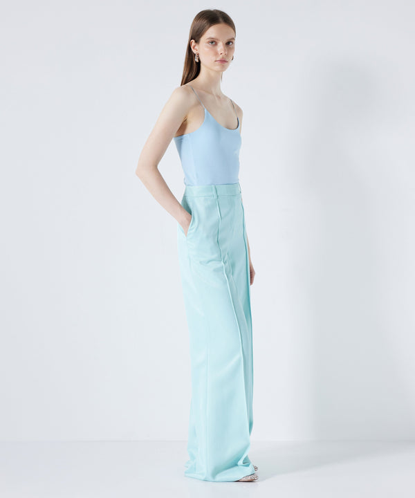 Ipekyol Pleated Detail Wide Leg Trousers Aqua