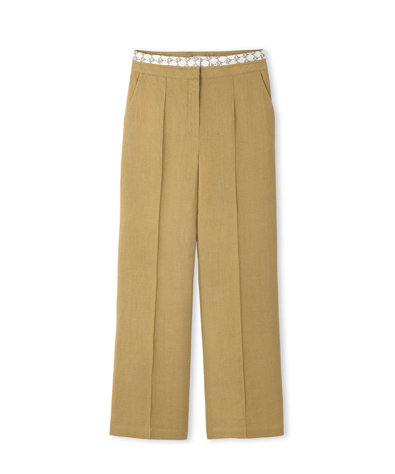 Ipekyol Straight Fit Linen Trousers Natural