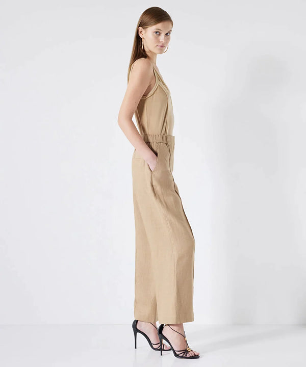 Ipekyol Ribbed Linen Trousers Natural