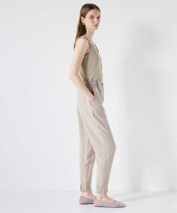 Ipekyol Trousers With Elastic Waist Oil