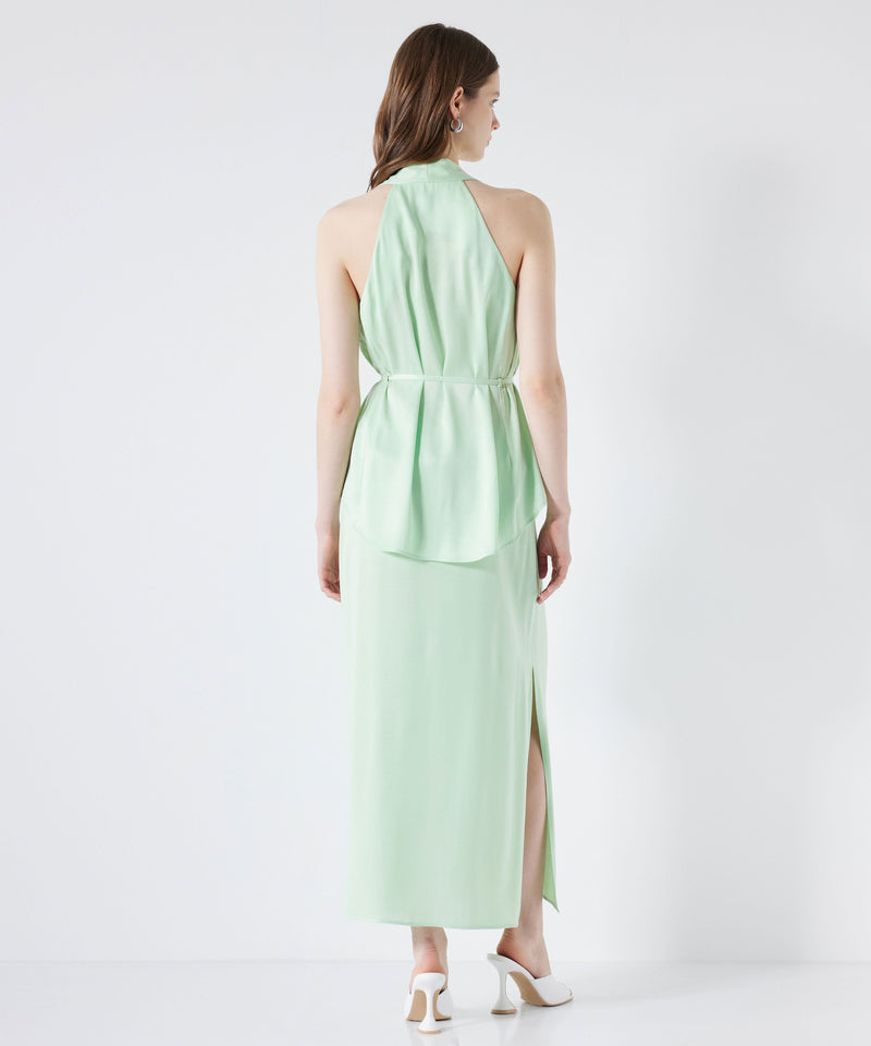 Ipekyol Thin Belted Midi Skirt Mint Green