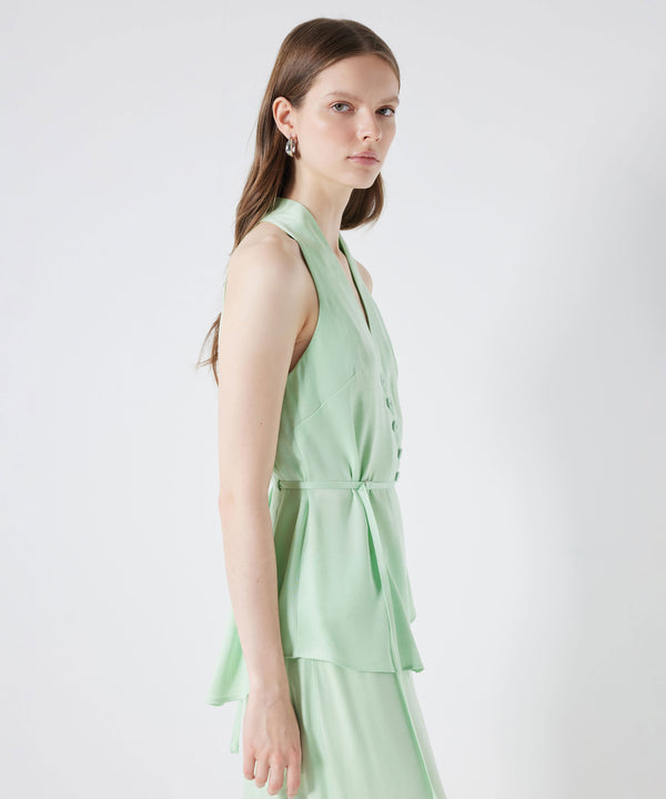 Ipekyol Thin Belted Blouse Mint Green