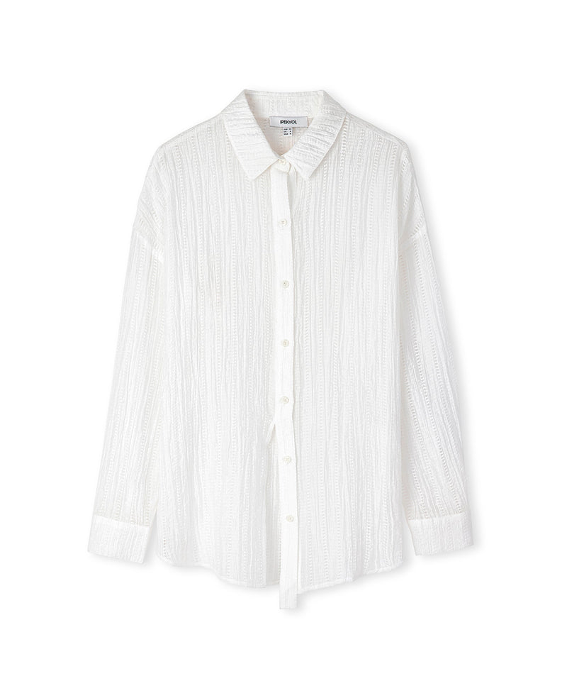 Ipekyol Textured Oversize Shirt White
