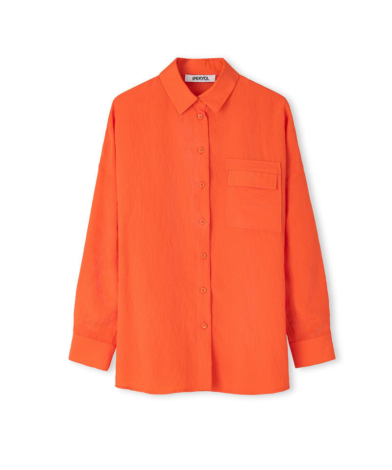 Ipekyol Oversized Shirt With Pockets Burn Orange