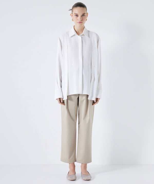 Ipekyol Oversize Shirt With Button Accessories Off White