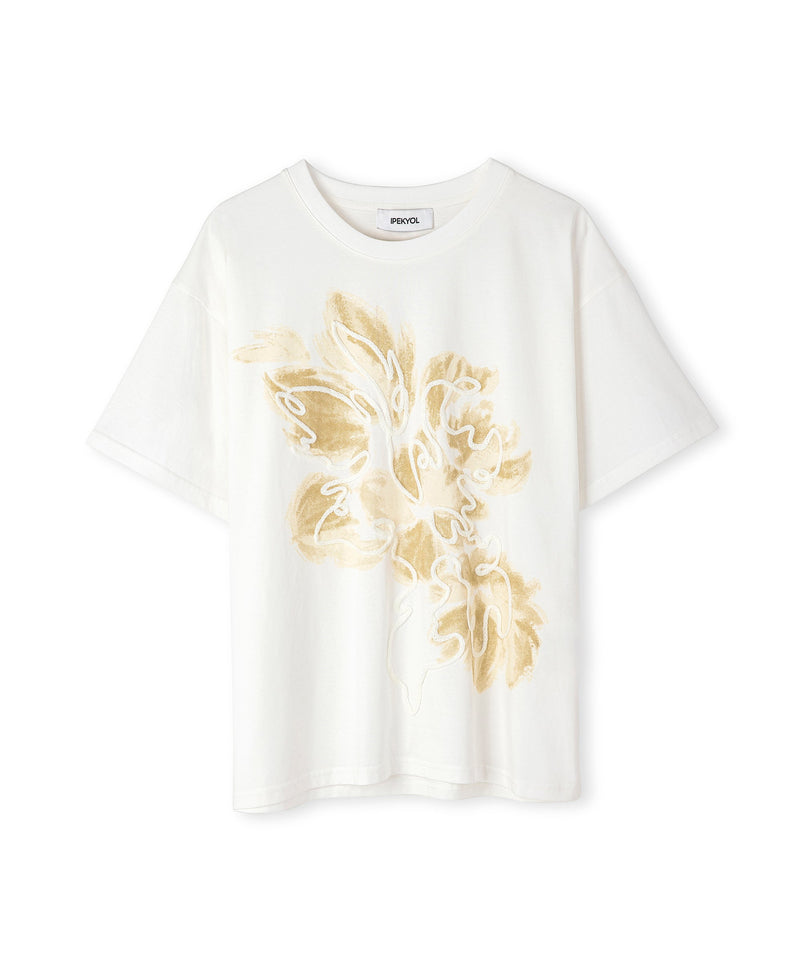 Ipekyol Visual Printed Embroidered T-Shirt White