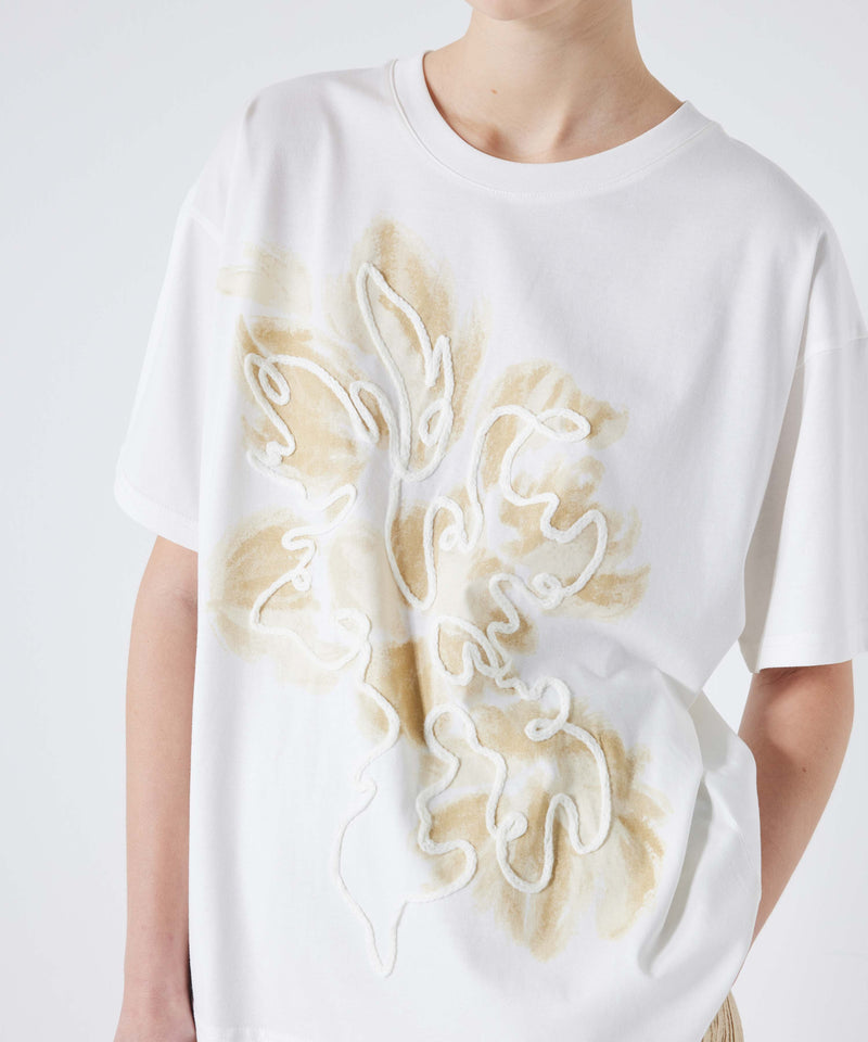 Ipekyol Visual Printed Embroidered T-Shirt White