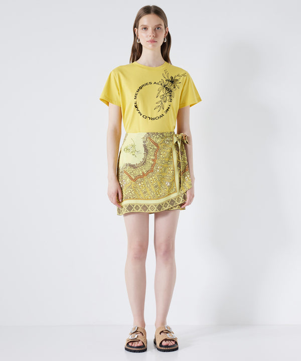 Ipekyol T-Shirt With Slogan And Visual Print Yellow