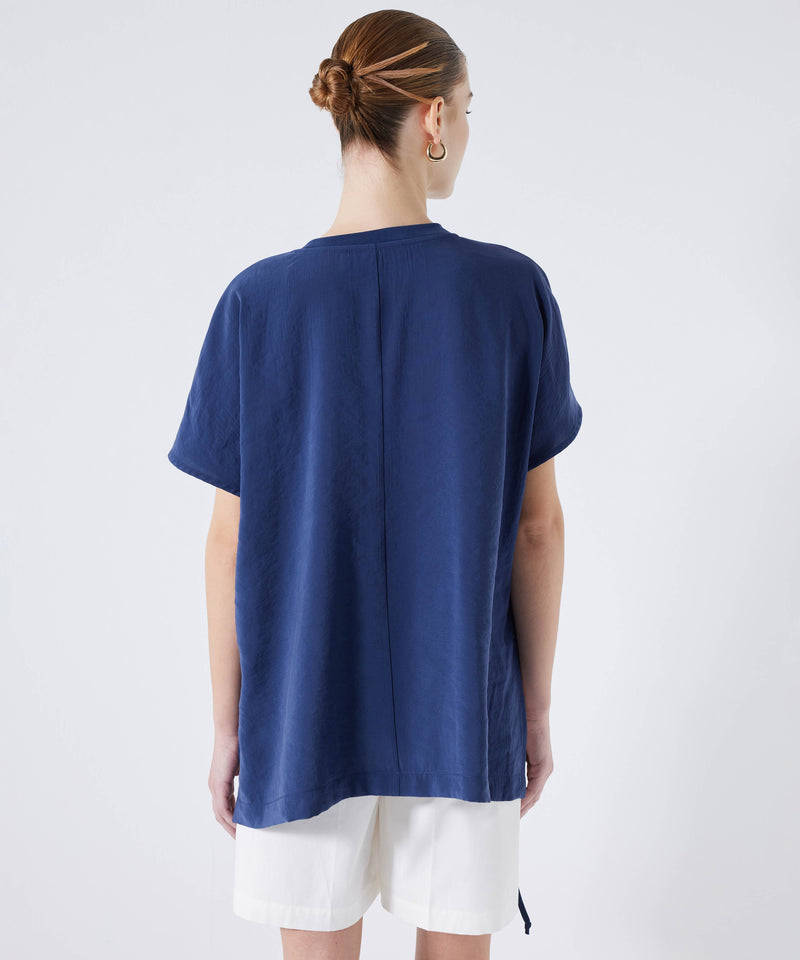 Ipekyol Adjustable Drawstring T-Shirt Navy Blue