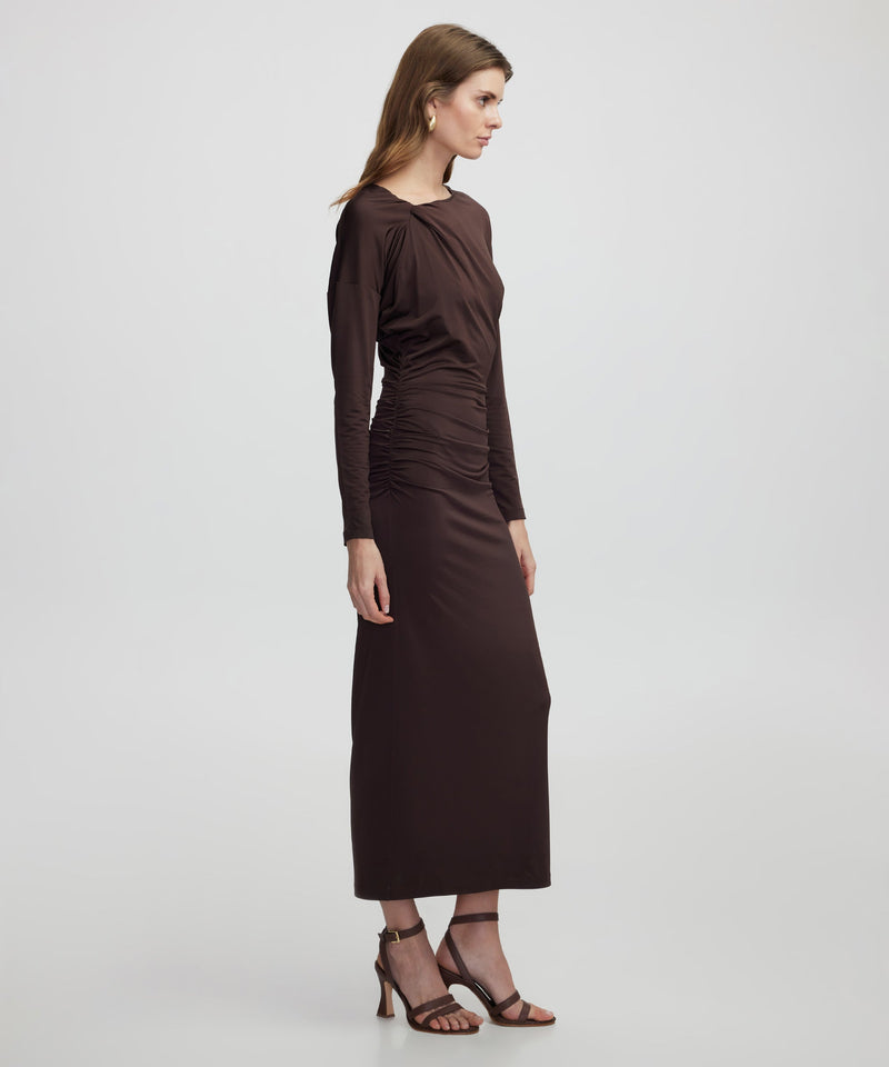 Ipekyol Draped Dress Brown