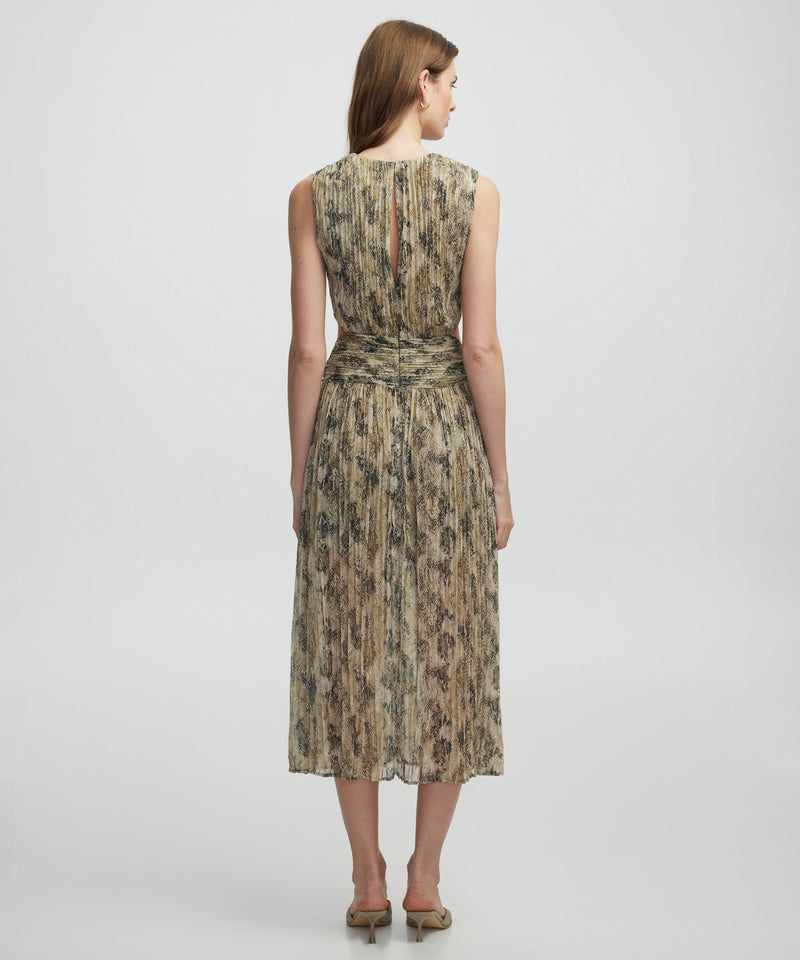 Ipekyol Patterned Chiffon Dress Khaki