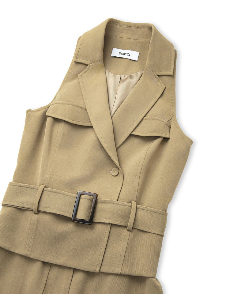 Ipekyol Two Piece Look Dress Light Khaki