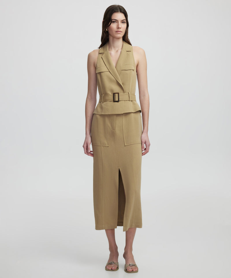 Ipekyol Two Piece Look Dress Light Khaki