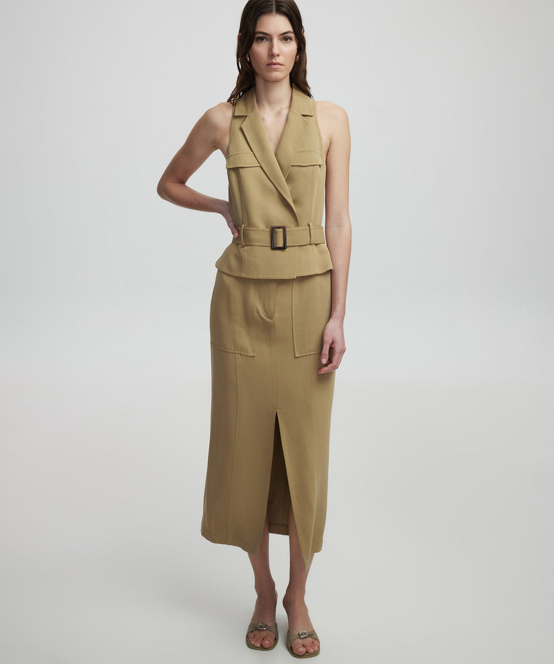 Ipekyol Two Piece Look Dress Light Khaki