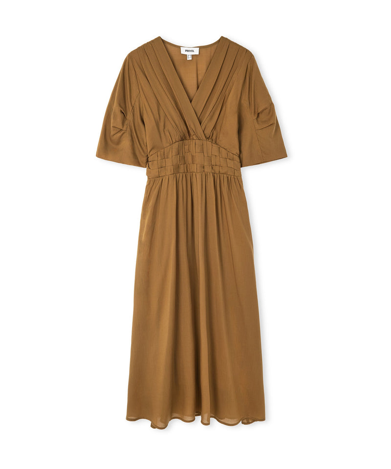 Ipekyol Knitted Effect Midi Dress Tobacco