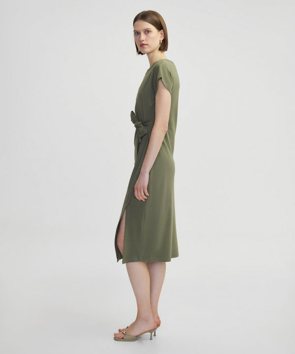 Ipekyol Tied Cotton Dress Khaki
