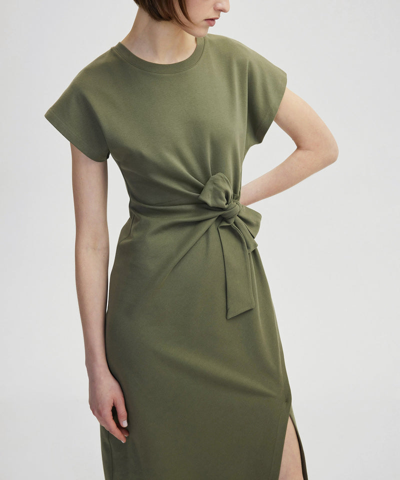 Ipekyol Tied Cotton Dress Khaki