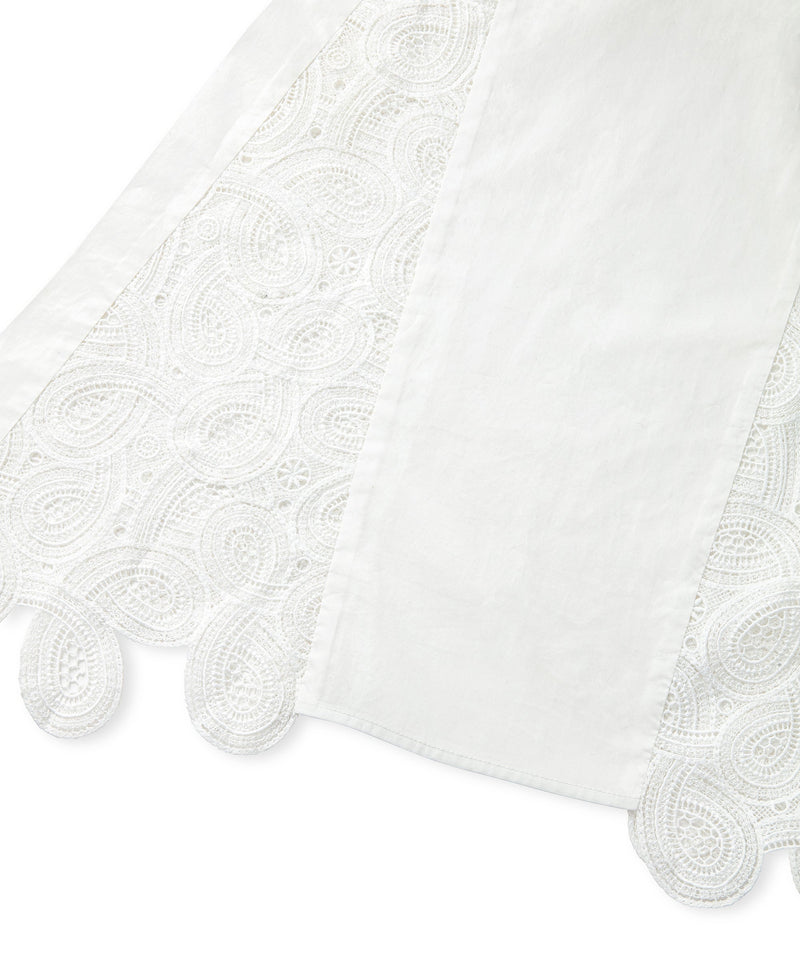 Ipekyol Brode Mix Square Neck Dress White