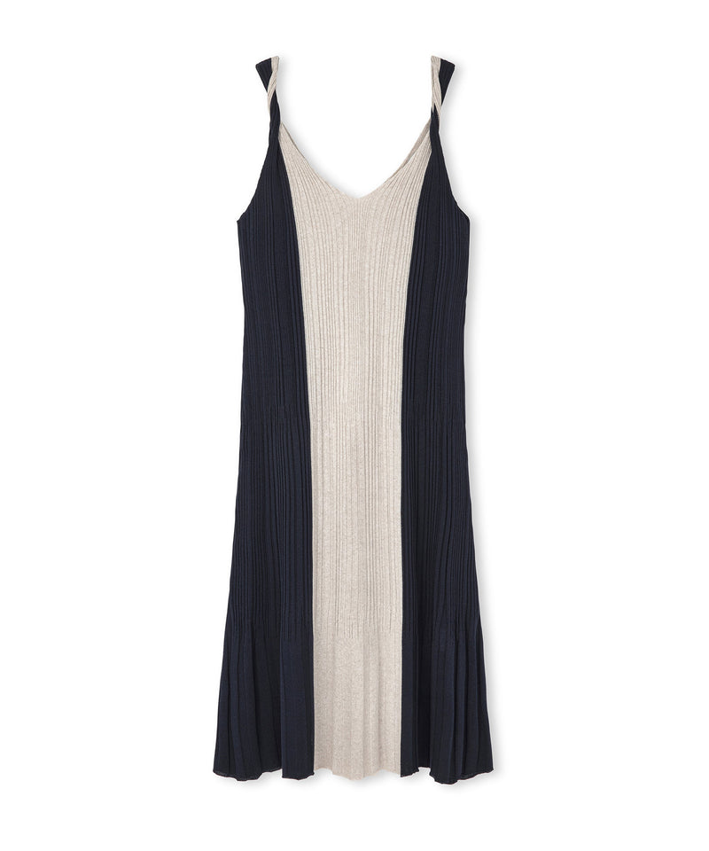Ipekyol Color Block Knit Dress Navy