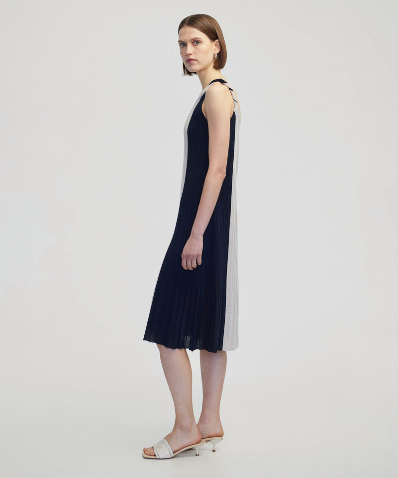 Ipekyol Color Block Knit Dress Navy