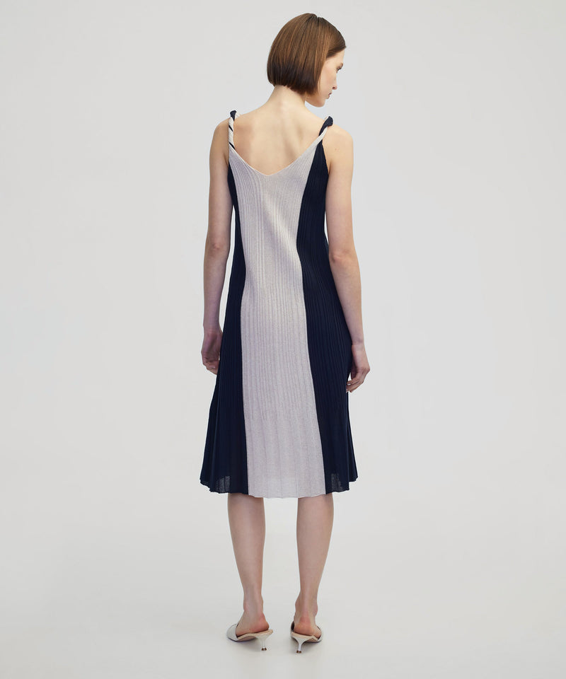 Ipekyol Color Block Knit Dress Navy