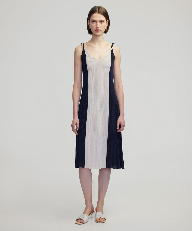 Ipekyol Color Block Knit Dress Navy